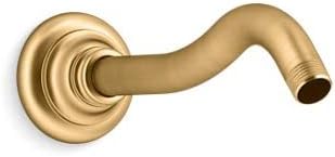 Kohler k-72775-2MB Artifacts Shower Arm and Flange, Vibrant Moderne Brushed Brass