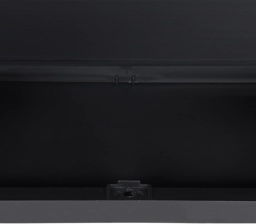 vidaXL Outdoor Storage Cabinet - Weather-Resistant Polypropylene/PP, Adjustable Shelves, Lockable, Compact Design for Garden/Balcony/Patio, Black, 38.2' x 14.6' x 65'
