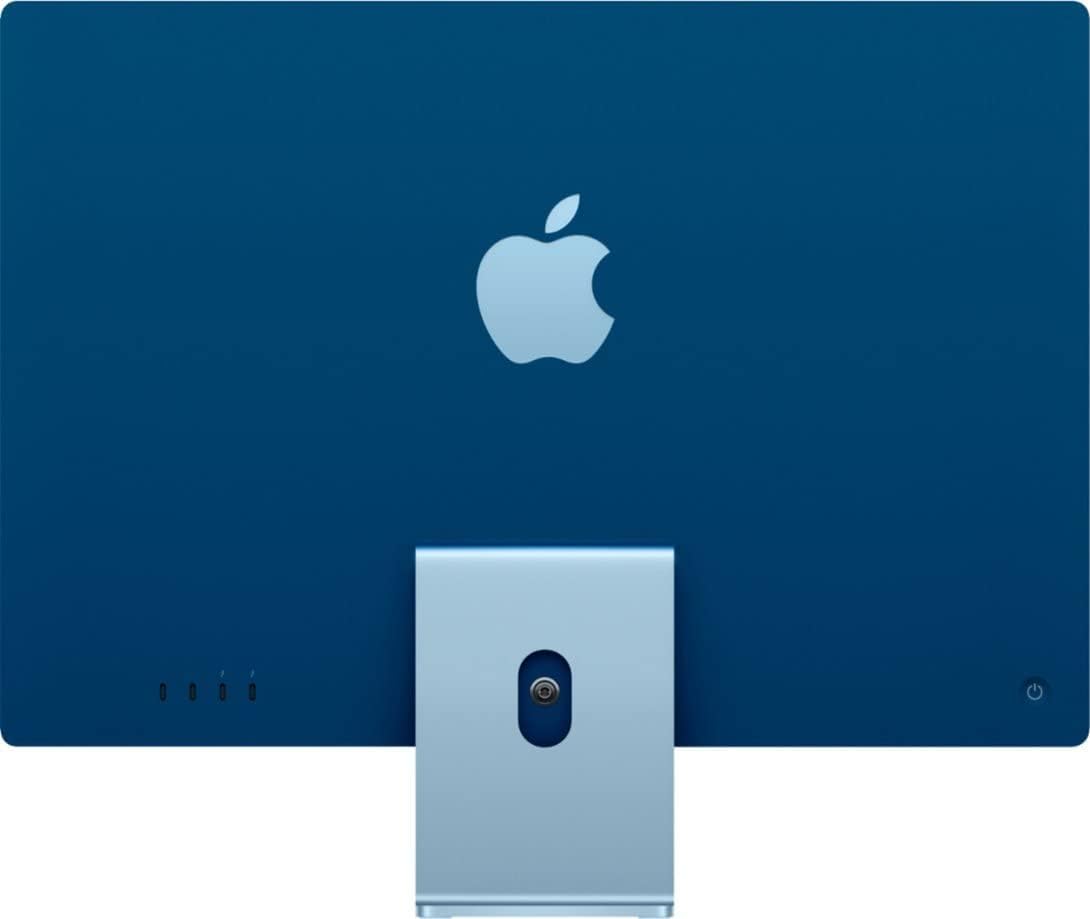 Apple 2021 iMac with Apple M1 Chip with 8-core CPU, 24-inch, 16GB RAM, 256GB SSD Storage, QWERTY English, Blue (Renewed)