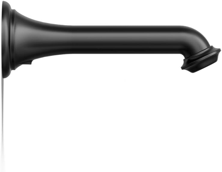 KOHLER K-72792-BL Artifacts Wall-Mount Bath Spout, Turned Design, Timeless Design, Corrosion Resistant, Matte Black
