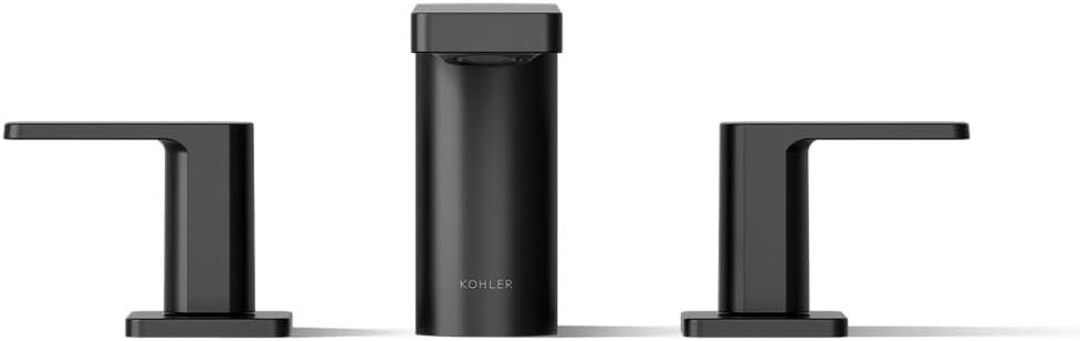 Kohler 27121-4-BL Parallel® Two-Handle Deck-Mount Bath Faucet, Matte Black
