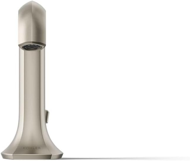KOHLER 27009-K-BN Occasion Bathroom Sink Faucet Spout, Stationary Deck-Mount Bathroom Sink Spout, 1.0 gpm, Vibrant Brushed Nickel