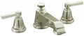 Kohler T13140-4A-SN Pinstripe® Pure Deck-Mount Bath Faucet Trim with Lever Handles, Vibrant Polished Nickel