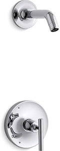 Kohler TLS14422-4-CP Purist Rite-Temp Shower Valve Trim with Cross Handle, Less Showerhead, Polished Chrome