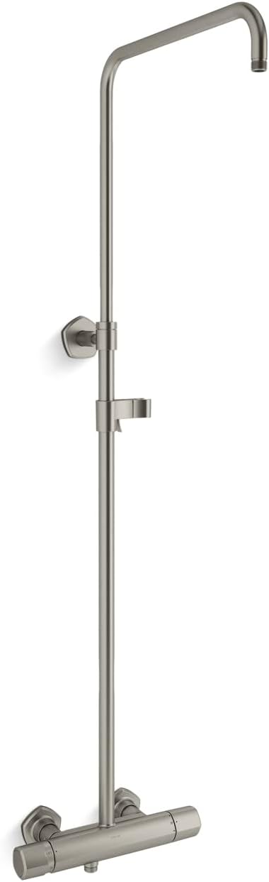Kohler 27031-9-BN Occasion Two-Way Exposed Thermostatic Valve and Shower Column Kit in Vibrant Brushed Nickel
