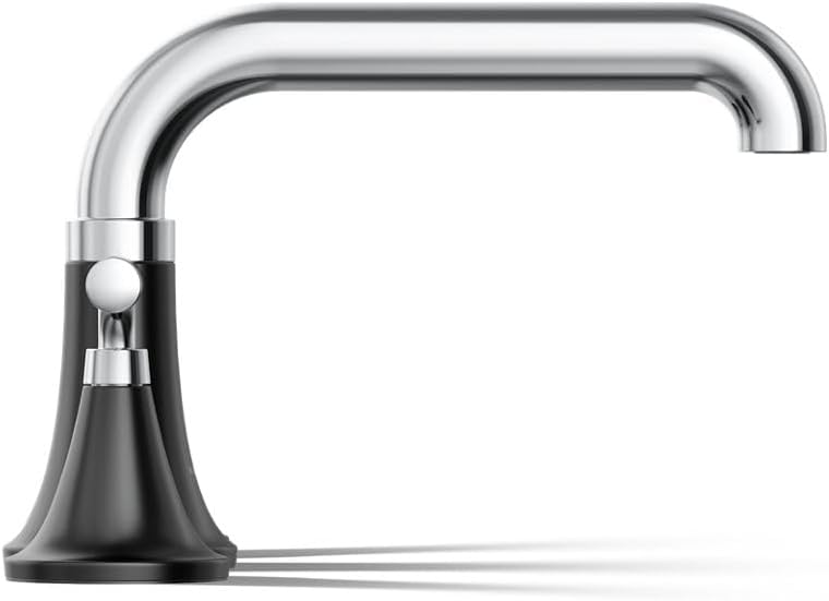 Kohler T27417-4-CBL Tone™ Deck-Mount Bath Faucet Trim, Polished Chrome with Matte Black