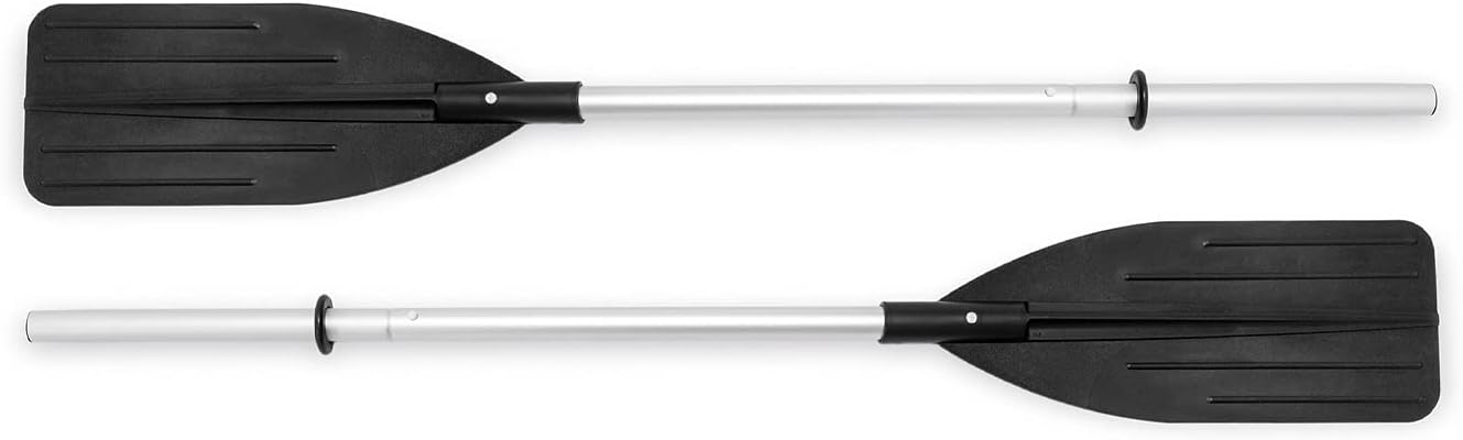 INTEX 68370EP Challenger 3 Inflatable Boat Set: Includes Deluxe 48in Boat Oars and High-Output Pump – Triple Air Chambers – Welded Oar Locks – 3 Person – 660lb Weight Capacity