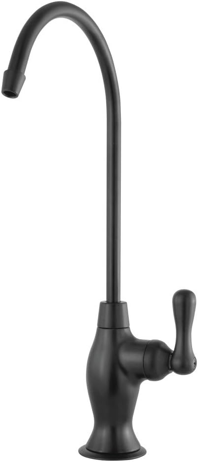 Kingston Brass KSAG3190AL Restoration Reverse Osmosis System Filtration Water Air Gap Faucet, Matte Black