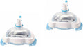 LIOOBO 2pcs Professional Swimming Pool Cleaning Sucker Clip Design Plastic Vacuum Brush Head for Inground and Above Ground Pools