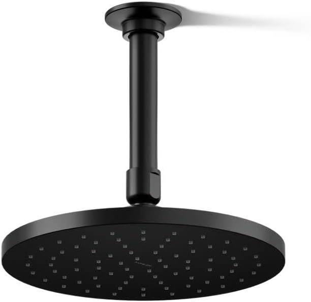 Kohler 13688-BL Contemporary Round 8' single-function rainhead, 2.5 gpm, Matte Black