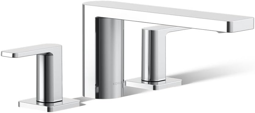 Kohler 27121-4-CP Parallel® Two-Handle Deck-Mount Bath Faucet, Polished Chrome