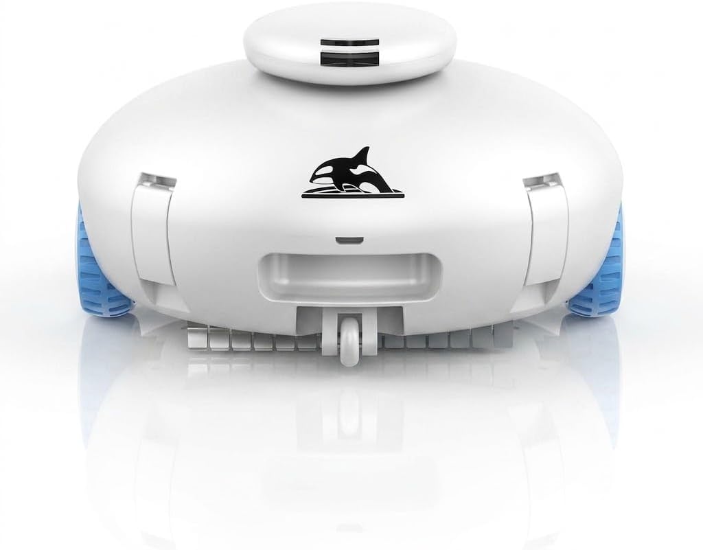 [2026 New] Cordless Robotic Pool Cleaner, Pool Vacuum with Dual-Layer Filtration, 120-Min Runtime, Auto-Parking, Lightweight Designed for Above-Ground & Inground Pool Flat Pool up to 860 Sq.ft
