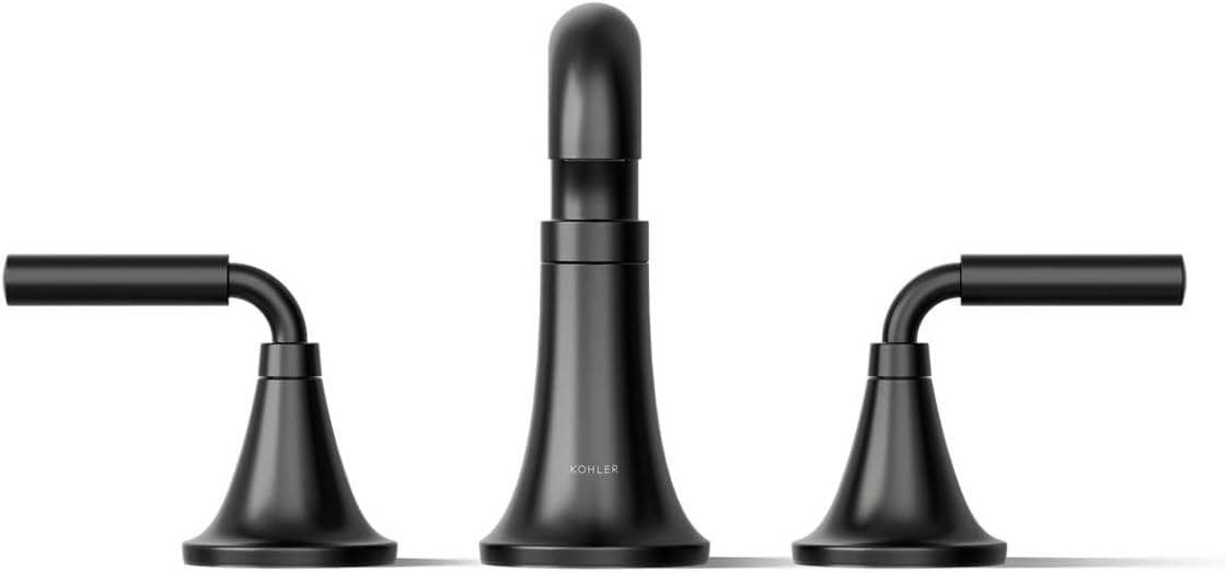 Kohler T27417-4-BL Tone™ Deck-Mount Bath Faucet Trim, Matte Black