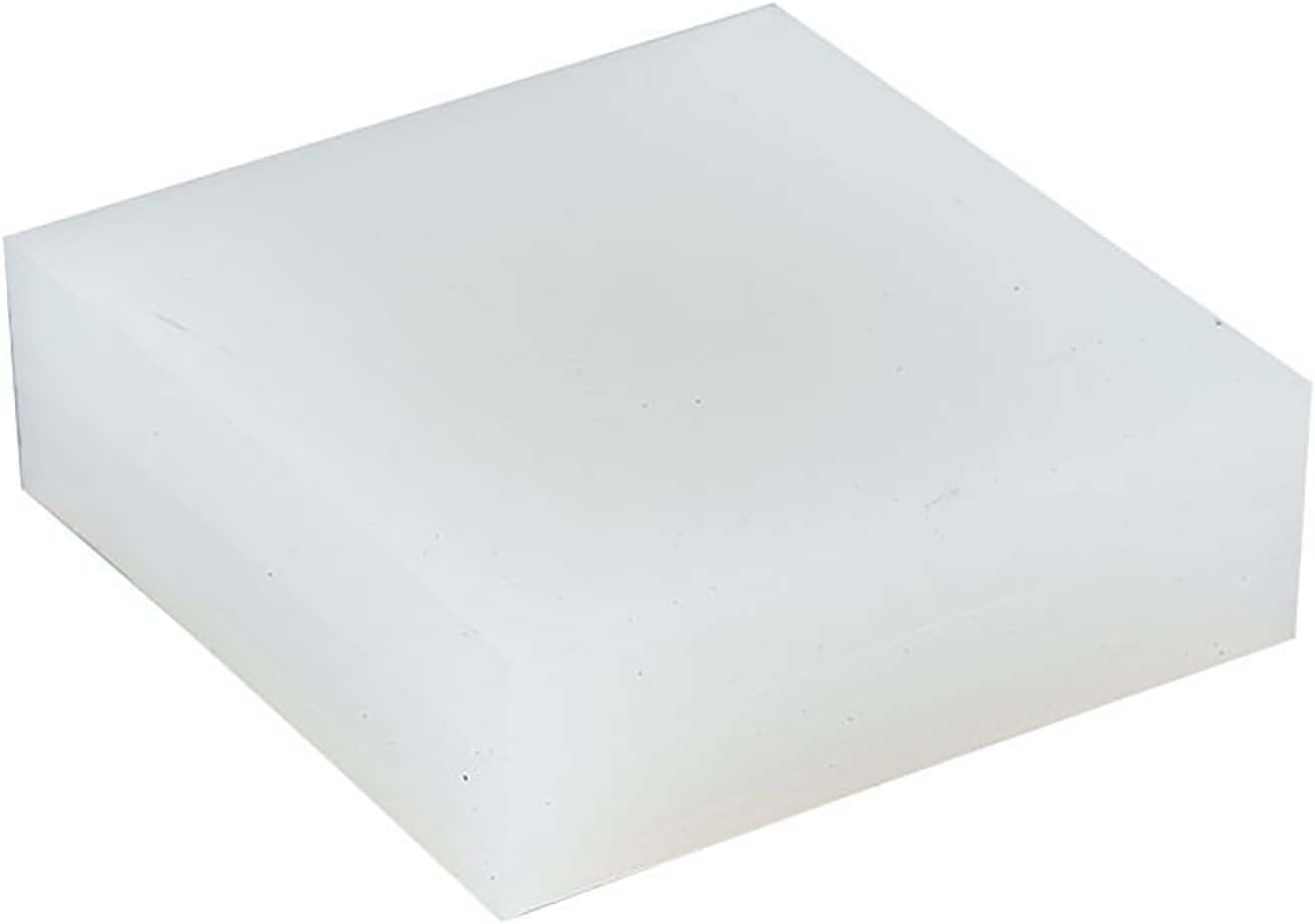 COYOUCO 300Mm×300Mm White Rubber Pad, 12Mm-50Mm Thick Silicone Non-Slip Sealing Pad for Furniture, Electronics, DIY Projects 1 Piece,50mm