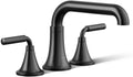 Kohler T27417-4-BL Tone™ Deck-Mount Bath Faucet Trim, Matte Black