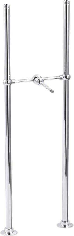 KOHLER K-128-BN Antique Bath Faucet Riser Tubes and Cross Connection, 29-5/8-Inch Long, Vibrant Brushed Nickel