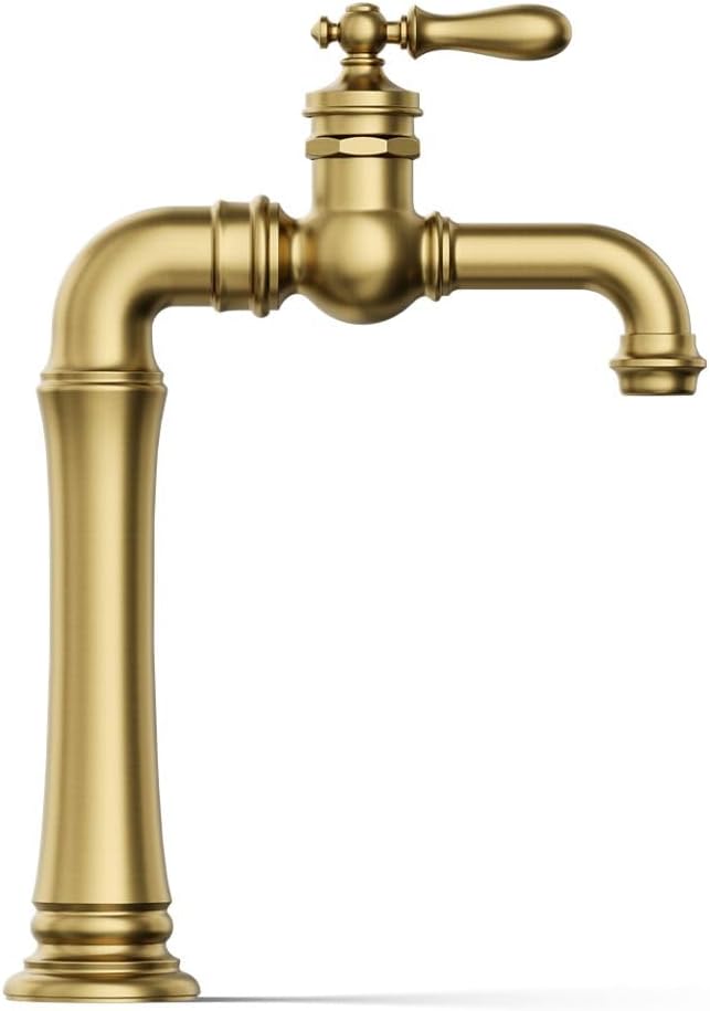 Kohler 72763-9M-2MB Artifacts® Gentleman's® Single-Handle Bathroom Sink Faucet, 1.2 gpm, Vibrant Brushed Moderne Brass