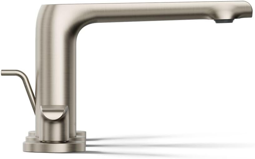KOHLER K-97352-4N-BN Avid™ Widespread Bathroom Sink Faucet, 0.5 GPM, Minimalist Design, Premium Durable Metal, Corrosion Resistant, Vibrant Brushed Nickel