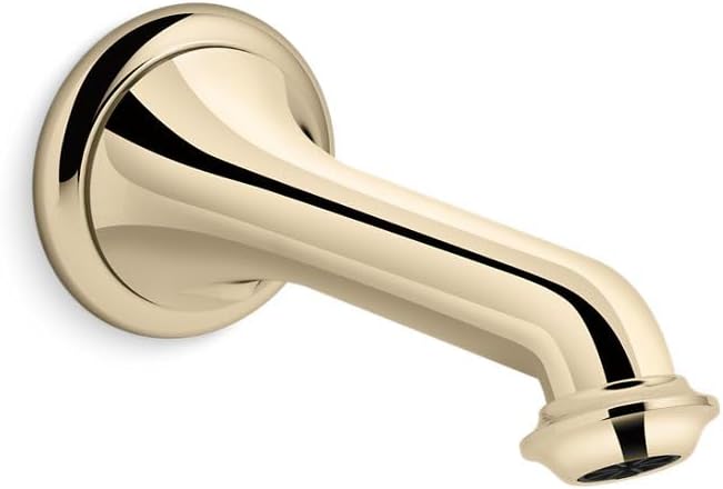 KOHLER 72792-AF Artifacts Wall-Mount Bath Spout With Turned Design in Vibrant French Gold