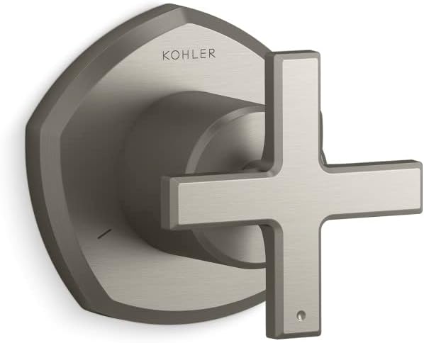 Kohler T27042-3-BN OCCASION™ Transfer valve trim with cross handle, Vibrant Brushed Nickel