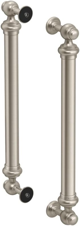 Kohler K-701728-BN 16-7/16' Back to Back Shower Door Handles, Vibrant Brushed Nickel