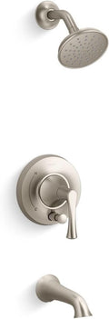 Kohler T35944-4H-BN Buckley™ Rite-Temp® bath and shower trim kit with push-button diverter, 1.5 gpm, Vibrant Brushed Nickel