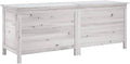 vidaXL Garden Storage Box White Solid Fir Wood 59.1 x 19.7 x 22.2 in
