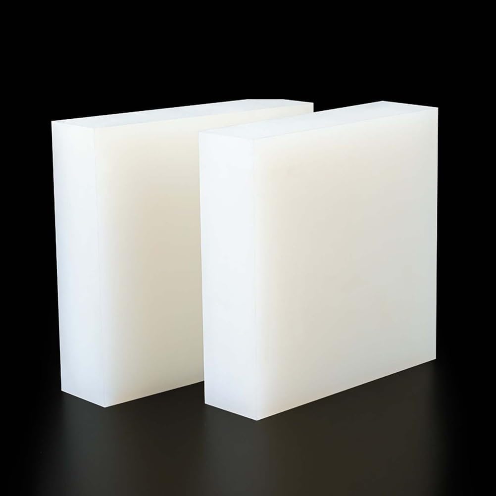 COYOUCO 12Mm-50Mm Thick Silicone Non-Slip Sealing Pad, 500Mm×500Mm White Rubber Pad for Furniture, Electronics, DIY Projects 2 Pieces,50mm