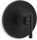 Purist Valve trim with lever handle for thermostatic valve, requires valve, Matte Black