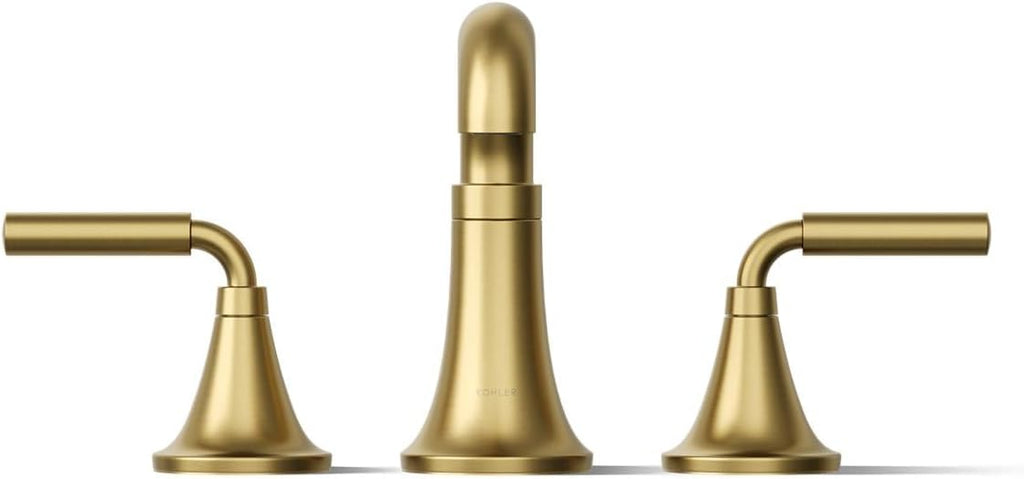 Kohler T27417-4-2MB Tone™ Deck-Mount Bath Faucet Trim, Vibrant Brushed Moderne Brass