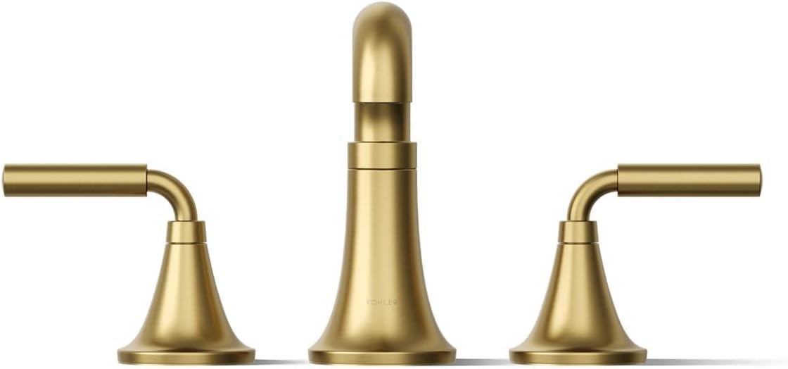 Kohler T27417-4-2MB Tone™ Deck-Mount Bath Faucet Trim, Vibrant Brushed Moderne Brass