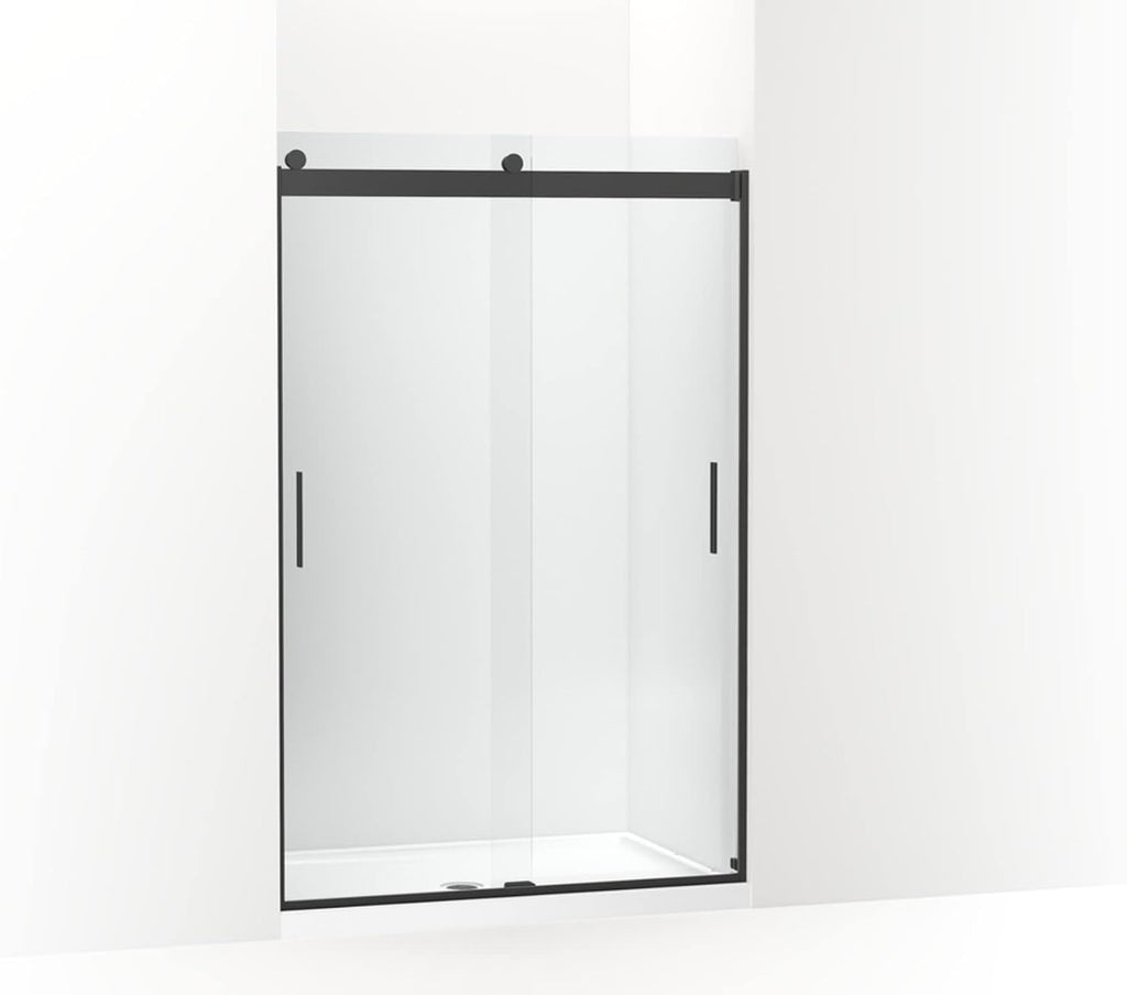 Levity Sliding Shower Door, 74-in H X 43-5/8-47-5/8-in W, With 1/4-in Thick Crystal Clear Glass