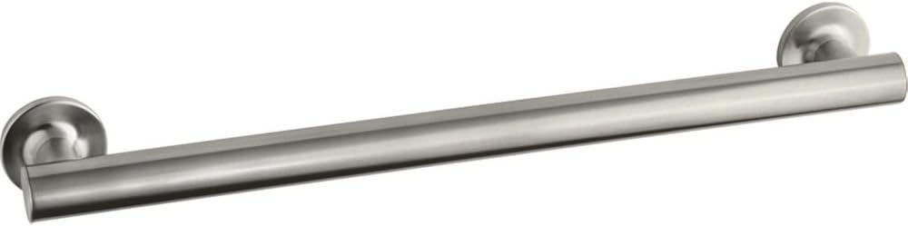 KOHLER 11892-BN Purist 18' Grab Bar for Bathtubs and Showers, Wall-Mount Grab Bars for Bathroom, Vibrant Brushed Nickel