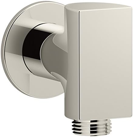 KOHLER K-98352-SN Exhale Wall-Mount Supply Elbow, Vibrant Polished Nickel