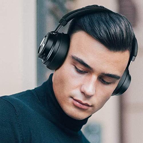 Bluetooth 5.0 Headphones Stereo Foldable Headphones Gaming Earphone Soft Memory-Protein Earmuffs Deep Bass Noise Cancelling for PC/Cell Phones/TV,Red