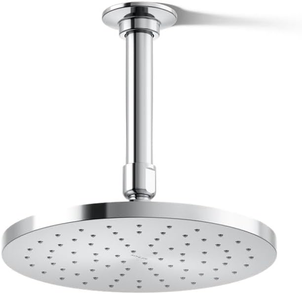Kohler 13688-CP Contemporary Round 8' single-function rainhead, 2.5 gpm, Polished Chrome