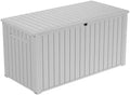 Outdoor/Indoor Storage Deck Box, 170 Gallon Capacity, Weather-Resistant Resin, White