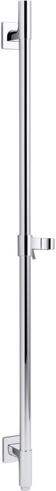 KOHLER 98344-CP Awaken Deluxe 36-Inch Slidebar with Integrated Water Supply, Polished Chrome