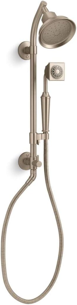 KOHLER 45906-AF HydroRail-S Shower Column, Vibrant French Gold