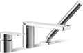 Kohler 23488-4-CP Parallel Single-Handle Deck-Mount Bath Faucet with handshower, Polished Chrome