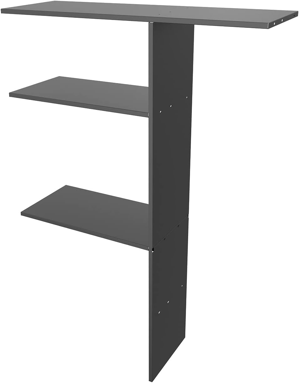 KINYING Metal Laminate Shelving Kit for Kinying Vertical Storage Cabinet, with Screw and Nuts, 68' x 46' x 15'(Color: Black)
