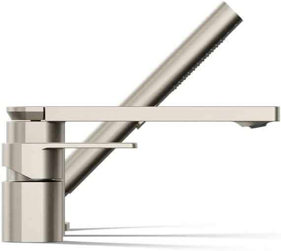Kohler 23488-4-BN Parallel Single-Handle Deck-Mount Bath Faucet with handshower, Vibrant Brushed Nickel