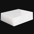 1-Pack White Silicone Cushion Pad 300mm x 300mm Thickness 12mm to 50mm Shock-Absorbing, Non-Slip Rubber Pad for Furniture, Machines, Electronics,50mm
