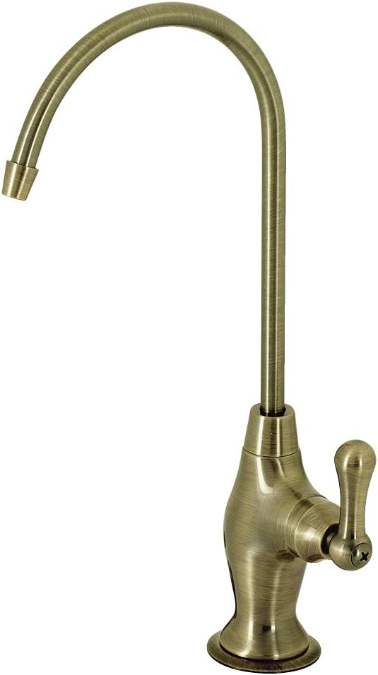Kingston Brass KSAG3193AL Restoration Reverse Osmosis System Filtration Water Air Gap Faucet, Antique Brass