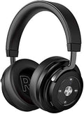 Bluetooth 5.0 Headphones Stereo Foldable Headphones Gaming Earphone Soft Memory-Protein Earmuffs Deep Bass Noise Cancelling for PC/Cell Phones/TV,Black