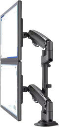 H180 17'-27' 22'-32' Dual Monitor Table Stand Gas Spring Full Motion LCD TV Stand 2-9 kg 2-12 kg Double Arm Clamp Stand(2-12kg)
