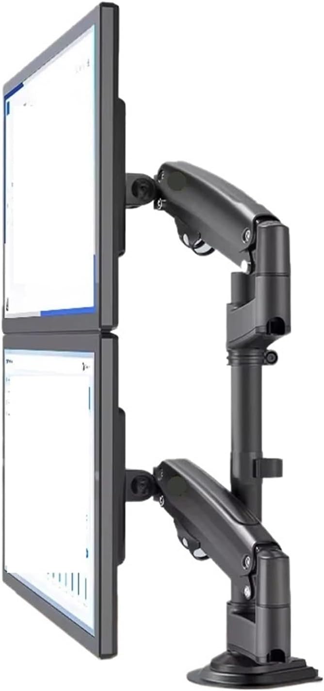 H180 17'-27' 22'-32' Dual Monitor Table Stand Gas Spring Full Motion LCD TV Stand 2-9 kg 2-12 kg Double Arm Clamp Stand(2-12kg)