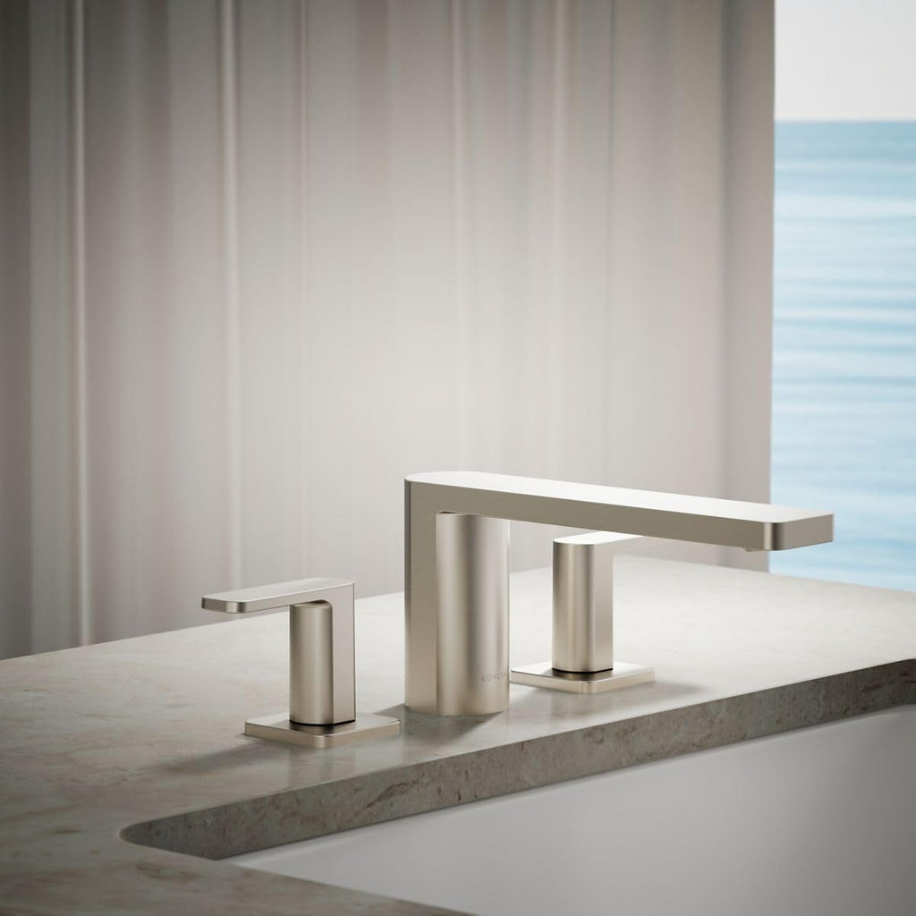 Kohler 27121-4-BN Parallel® Two-Handle Deck-Mount Bath Faucet, Vibrant Brushed Nickel