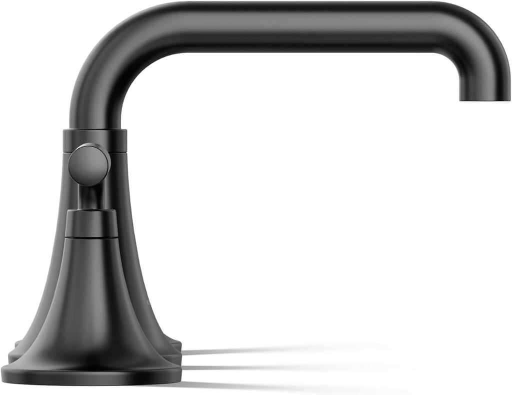 KOHLER 27416-4K-BL K-27416-4K-BL Tone Widespread Bathroom Sink Faucet, 1.0 GPM, Matte Black