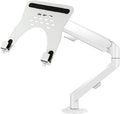 Adjustable Gas Spring Arm Monitor Stand with Laptop Tray for 17' 30' Screens Holds 4.4 19.8lbs Mount for Desk 2 in 1 Design Compatible with 10' 16' Laptops